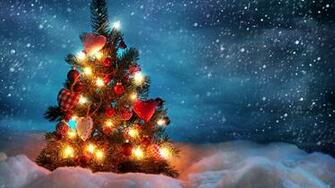 Christmas Tree Outside Desktop Pc And Mac Wallpaper