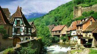 Kaysersberg Alsace France Widescreen Wallpaper Wide Net