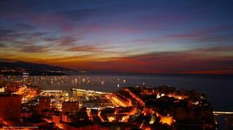 Wallpaper City Monaco Monte Carlo Naght Desktop