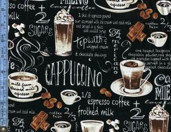 Expresso Yourself Coffee Cups With Recipes On Black