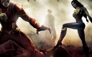 Wonder Woman The Flash Superman Dc Comics Wallpaper HD