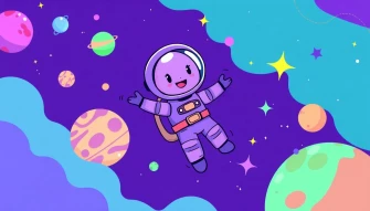 Purple Astronaut Wallpaper