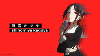 X Minimalist Wallpaper Shinomiya Kaguya The Scarlet