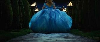 Cinderella Movie Screenshot Lily James Blue Dress Turn The