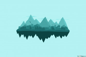 Floating Island 4k Wallpaper