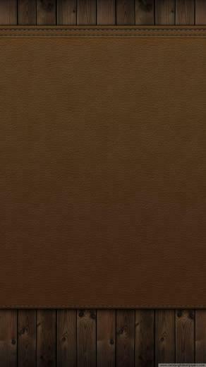 Wood And Leather Wall HD Samsung S4 Wallpaper
