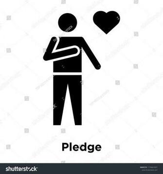 Pledge Icon Vector Isolated On White Background Logo Concept Of