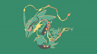 Minimalistic Wallpaper Mega Rayquaza By
