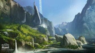 Art Concept Artwork Waterfalls For Nature Waterfall HD Wallpaper