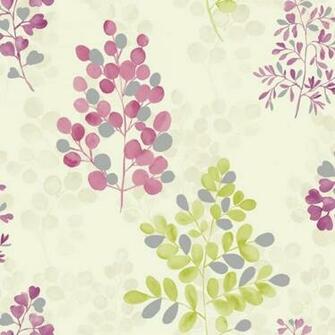 Montana Floral Leaf Pattern Metallic Silver Vinyl Wallpaper