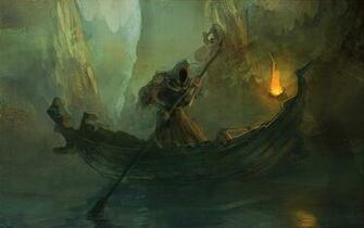 HD Wallpaper Fantasy Art Charon Painted Image Nautical Vessel