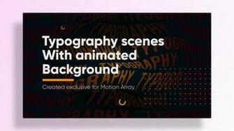 Typo Scenes With Animated Typography Background After Effects