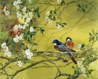 Chinese Paintings Gongbi Flower And Bird