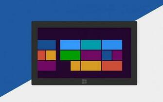 Blauw Witte Windows Wallpaper Met Tablet En Metro Tegels