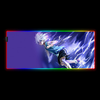 Killua Zoldyck Design Oversized Rgb Gaming Mouse Pad