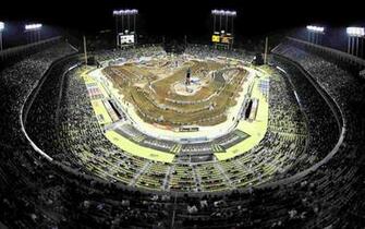 Supercross At Dodger Stadium Wallpaper Motocross Sport