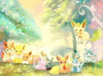 Glaceon Jolteon Leafeon Sylveon Umbreon Vaporeon Wallpaper Background