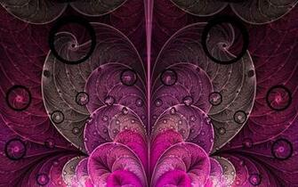 Pink Purple Hearts Fractal Wallpaper