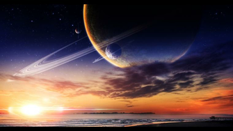 Space Artwork Planet Planetary Rings Wallpaper HD