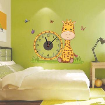 Christmas Gifts Giraffe Real Wall Electron Clocks Stiker Home