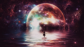 Moon Stars Reflection Laptop Full HD 1080p 4k Wallpaper Image Photos