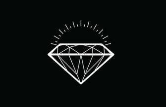Diamond Tattoo Design On Black Background Tattoobite