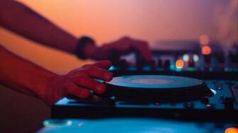 Wallpaper Mixing Console Hand Mixer Dj Records Dark
