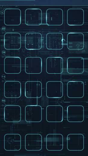 Tech Icon Dock Shelf iPhone Wallpaper