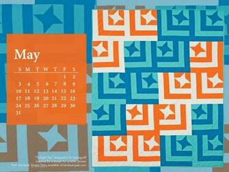 Quilt Calendar Computer Wallpaper May Books Beyond