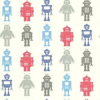 Robot League Multicolor Robots Wallpaper Eclectic By