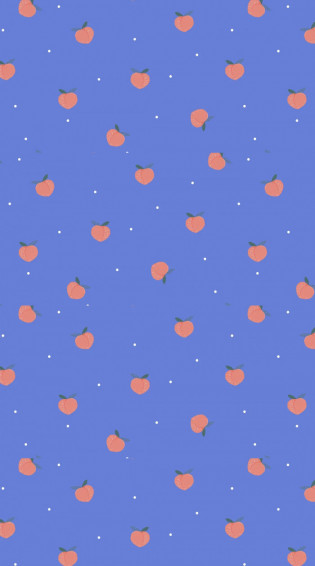 Cute Spring Wallpaper For Phone iPhone Peachy On Blue