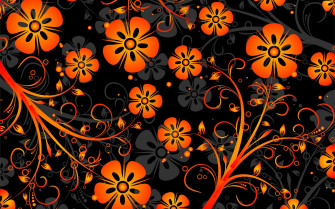 Orange Floral Background