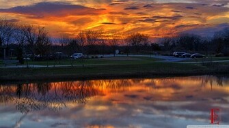 Sunset Wallpaper Orange Dark Image