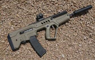 Wallpaper Weapons Machine Rifle Muffler Assault Tavor Ctar