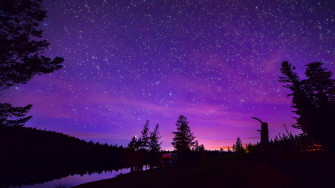 Purple Sky At Night Dark Wallpaper