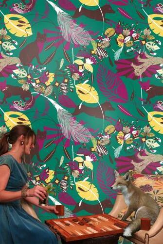 Foxtrot Wallpaper Teaberry July Quirky