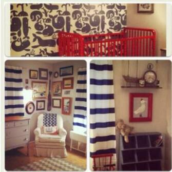Vintage Nautical Nursery Whale Wallpaper