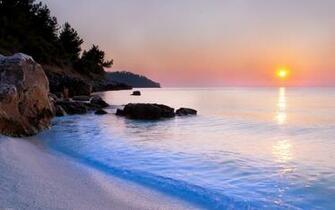 Silent Beach Evening Sunset Wallpaper