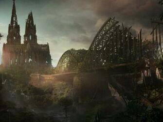 Apocalypse Overgrowth Building HD Desktop Wallpaper Refuge
