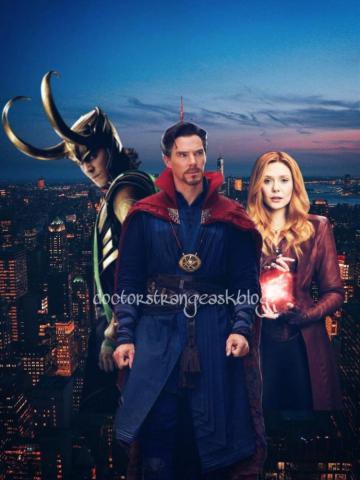 Loki Doctor Strange And Wanda Maximoff By Asherlockfan