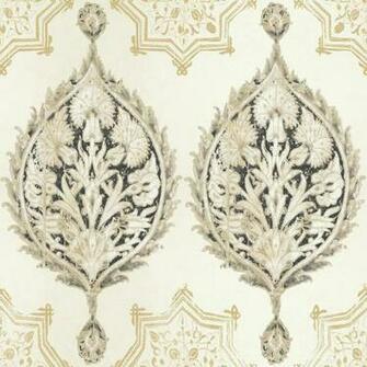 York Wallcoverings Patina Vie Henna Palm Ogee Wallpaper Ve7024