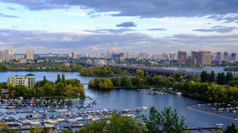 Wallpaper City River Bridge Kiev