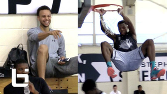 Dennis Smith Jr Impresses Stephen Curry In One On Drill Mixtape
