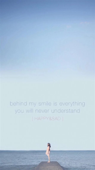 Nature Facing Vast Ocean Text Quotes Art iPhone Wallpaper
