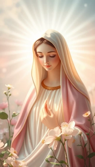 Mother Mary Heart Mobile Wallpaper