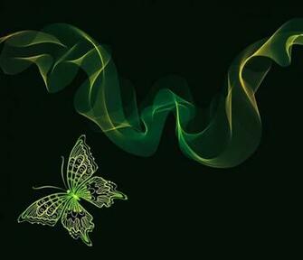 Neon Green Butterflies Butterfly Wallpaper