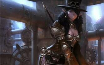 Steampunk Girl Wallpaper Art Choi Keun Hoon Elf