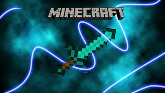 Minecraft Diamond Sword Computer Wallpaper Desktop Background