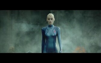 Samus Aran Blonde Game Girl Gray Sexy