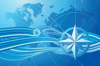 Blue Compass Vector Background Royalty Stock Image